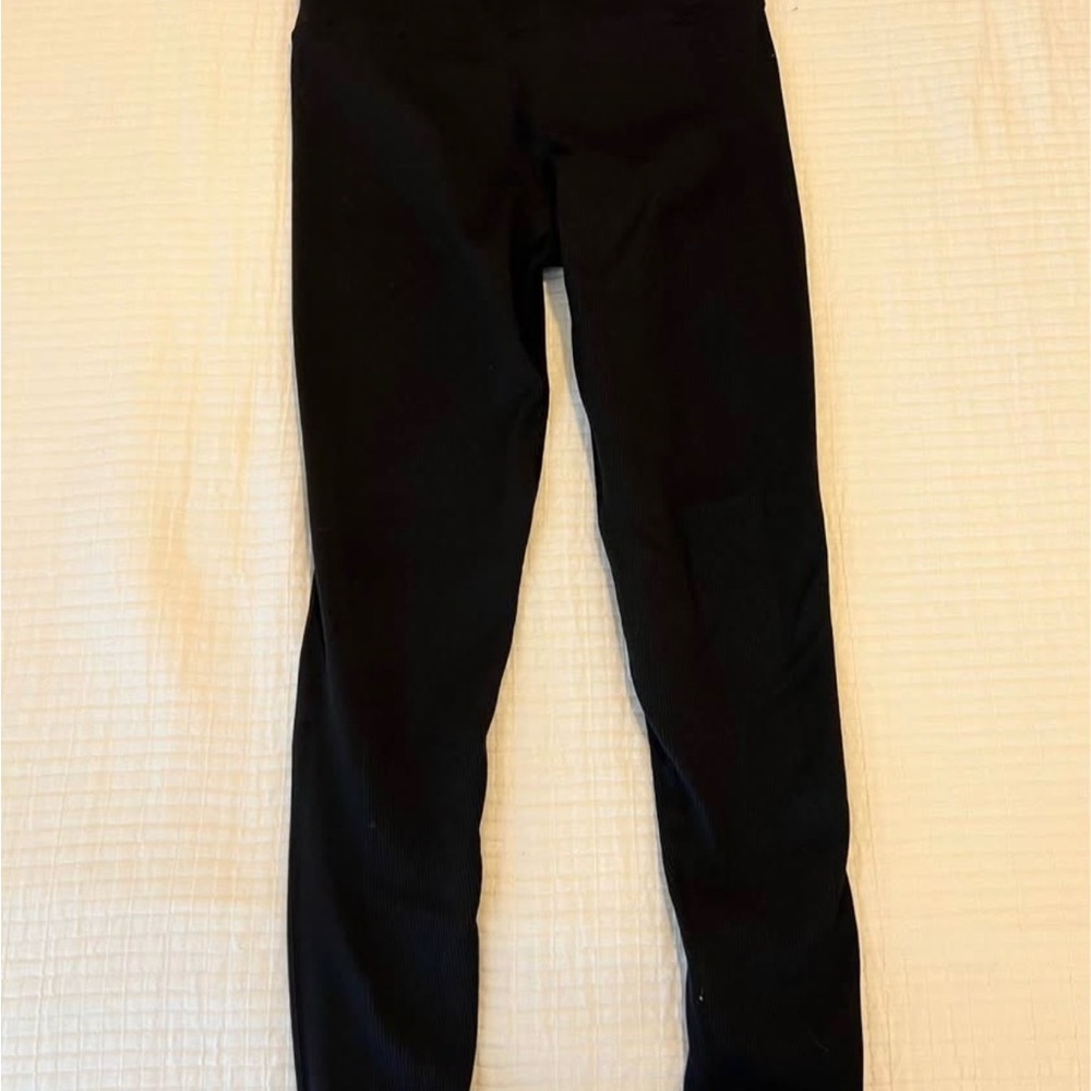 Athleta Black Ribbed Leggings